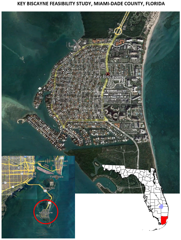 Key Biscayne Feasibility Study, FL project map